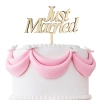 Topper ozdoby na tort napis Just Married dekoracje ślub wesele
